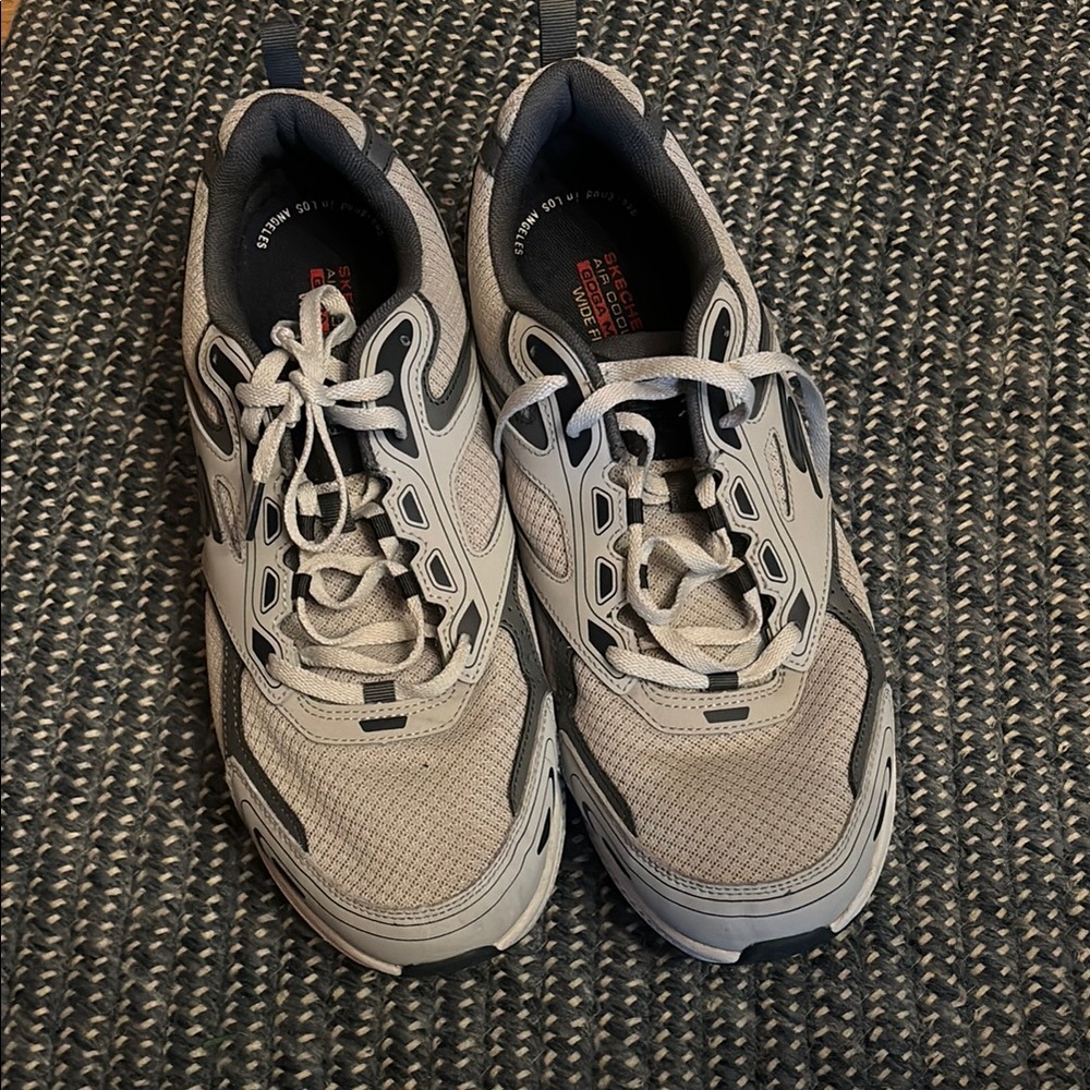 Skechers Gray Athletic Shoes with Breathable Mesh and Cushioned Sole